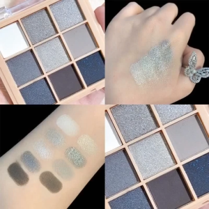 9 Colors Eyeshadow Palette Waterproof Sequins Matte Glitter Eye Shadow Earth Color Eye Shadow Makeup