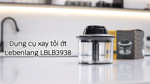 [ Duy nhất 18.02 + Voucher 15% + Gift ] Dụng cụ xay tỏi ớt thực phẩm Lebenlang LBLB3938 dung tích 800ml lưỡi dao sắc bén dây rút tiện lợi nhỏ gọn - hàng chính hãng