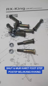 Sepasang Baut Mur Karet Pijatan Foot Step Belakang Rxking