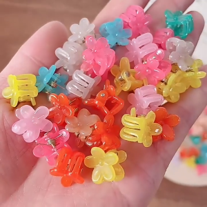 ONE-C1117 Set Jepit Rambut Mini Anak Isi 10Pcs Motif Bunga Jepitan Kupu Wanita Aksesoris Rambut Anak