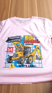 Baju Kaos Distro Anak Laki-Laki Karakter Excavator Keren Import 1-10 Tahun - Hypelane - DTF2