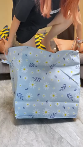 กล่องเก็บผ้าห่ม มีซิป ความจุขนาดใหญ่ ถุงเก็บของอเนกประสงค์ กันฝุ่น ประหยัดพื้นที่ B391