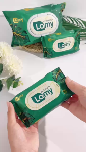 Thùng 20 gói khăn ướt Lamy cao cấp dành cho em bé không cồn không parabens gói 20 tờ