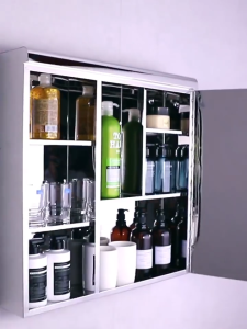 [OKLIFE. SG]Bathroom mirror cabinets SUS 304 Stainless Steel Bathroom Mirror Cabinet With Door