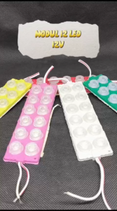 Lampu LED Modul Strip Variasi Motor Mobil Truk 6x2 1x12 COB 12 Mata Besar 12 Volt 6W Lampu Belakang Fuso Warna