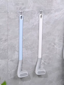 Sikat WC Silikon Toilet Pembersih Lantai Kloset Toilet Kamar Mandi Wadah Tatakan Gagang Panjang