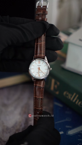 Jam Tangan Wanita Casio General LTP-V005L-7B3 Analog Quartz Watch White Dial Brown Leather Strap