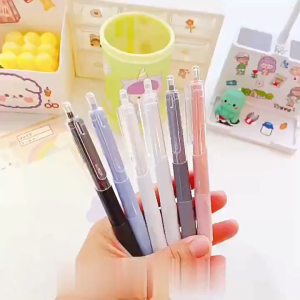 SK-A100 Pulpen ST Cepat Kering 0.5MM Pulpen Mekanik Cetekan Pena Netral / Retractable Pen Student