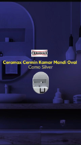 Ceramax Cermin Kamar Mandi Oval Como 50x70 Cm