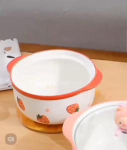 1000ML CERAMIC BOWL WITH FRUIT PHONE HOLDER