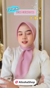 Kerudung Segi Empat Bella Square Premium Bahan Polikatun Size 110 x 110