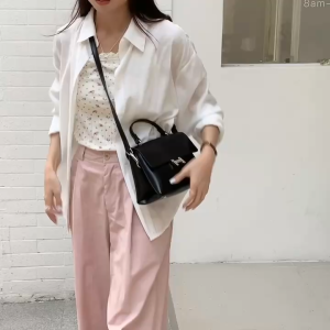 HAND BAG WANITA KAPASITAS BESAR BAHAN KULIT - TAS SELEMPANG WANITA KOREAN STYLE - TAS KANTOR IMPORT