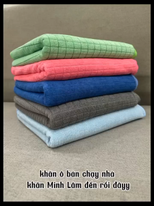 Combo 5 Khăn lau ô tô khăn lau xe khăn lau nội thất khăn lau đa năng HÀN QUỐC size 40x60cm chất liệu microfiber