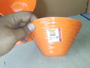 Mangkok Melamine Ulir Kerucut 6\" W4006 / Golden Dragon