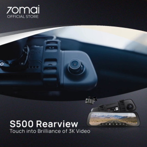 70mai S500 Rearview Dashcam Wide with Night Vision Backup Camera RC13 3K Resolution Dash Cam (TYPE-C)