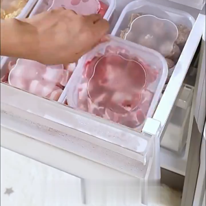 ONE-C1142 Kotak Penyimpanan Makanan Kulkas 350ML Wadah Ikan Daging Bahan Makanan Bpa Free Transparan