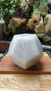 Quả Cầu 12 Mặt Quả Cầu Đa Giác 12 Mặt Thach Anh Trắng tự nhiên loại lớn (7 kg) - Đá Phong Thủy