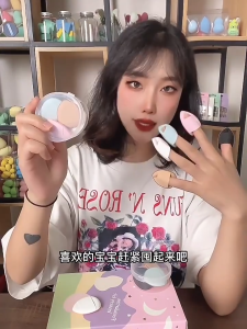 5Pcs Mini Puff Finger Puff Sponge Portable Fingertip Sponge Facial Detail Makeup Puff Wet and Dry Dual-use Mini Sponge Puff Concealer Foundation Cosmetic Puff
