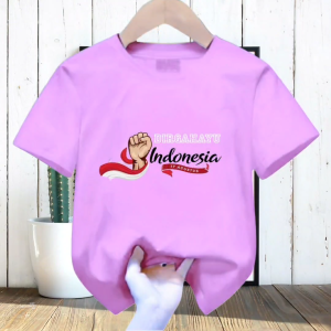 Kaos Atasan 17 Agustus Indonesiaku Anak Cewek/Cowok Terbaru Usia 1-12 Tahun Lengan Pendek