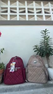CHIBAO - Tas Ransel Wanita CB 186-22-36 Backpack Kanvas Polos