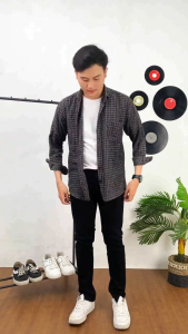 ZWECKOUT LABEL - Celana Jeans Panjang Pria Slimfit Hitam Pekat