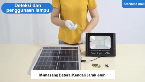 Lampu tenaga surya Super terang 800W 1103 LED 0 Biaya listrik Kontrol Cahaya Cerdas tahan air IP67