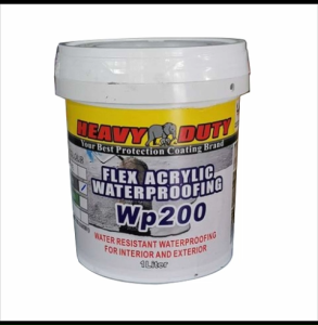 5L (  WP200 ) waterproofing acrylic ( Heavy Duty Brand Paint ) WP 200 FLEX200 EXTERIOR AND INTERIOR / WATER PROOF