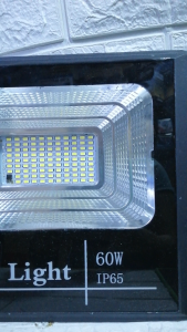 WHS Solar Light 60w Aluminum Body Indoor/Outdoor Flood Light Waterproof IP65 Rated with Remote