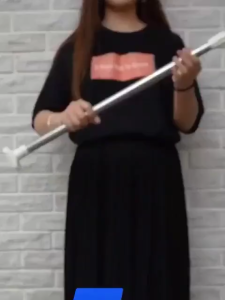 Stainless Steel Telescopic Clothing Rod Punch-free Adjustable Shower Curtain Rod Clothes Drying Rod Extendable