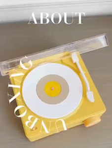 ลำโพงบลูทูธแบบพกพารุ่นใหม่ นาฬิกาปลุก เครื่องเล่นแผ่นเสียงขนาดเล็ก คุณภาพเสียง สเตอริโอ โฮม ไวนีล ไร้สาย