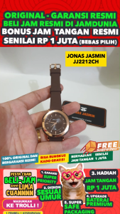 JAM TANGAN JONAS JASMIN ORIGINAL 2212 JJ2212CH - Women LA - Rubber - Coklat - Jamdunia / Jam dunia JD18