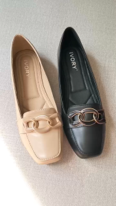 Ivory Sepatu Wanita Flatshoes Ballet Lentur 888-V59