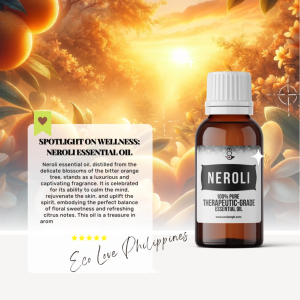 Eco Premium Neroli Essential Oil 100% Pure Therapeutic Grade Steam Distilled 100% Pure Vegan Aromatherapy