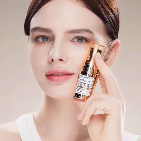 SKINTIFIC - Retinol Skin Renewal Serum 20ml | Retinoid Memudarkan Garis Halus Memudarkan Kerutan Menghaluskan Tekstur Kulit Anti Aging Menyamarkan Garis Halus Meratakan Warna Kulit Merawat Kulit Berjerawat with Pure Retinol Adenosine