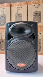 CEVIK CV-15V ตู้ลำโพง 15 นิ้ว มี แอมป์ ลำโพงล้อลาก ลำโพงบลูทูธ มีแบต พร้อมไมค์ลอย 2 ตัว CV15V CV 15V