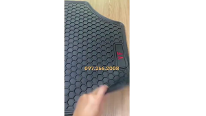 Thảm lót sàn cao su xe Vinfast VF5 / Herio Green sàn không mùi hôi dễ vệ sinh lau rửa và lắp đặt - màu đen