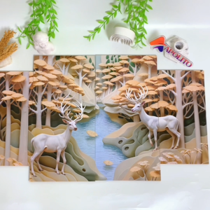 HIASAN DINDING PEMANDANGAN RUSA PUTIH SET ISI 4 AESTHETIC DEER KAMAR DEKORASI RUMAH WALL DECOR AESTHETIC DECOR KAMAR RUSA