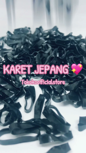 Karet Jepang Ikat Rambut Tebal Besar Jumbo Elastis Warna Warni Hitam 10 gram