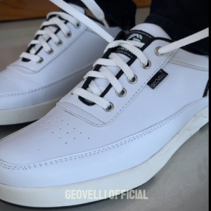 Sneakers Putih Pria / Sepatu Kulit Pria / Sepatu Kasual Putih / Sneakers Casual Pria Model Terbaru G-2112 Full White