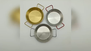 Marino กระทะ กระทะทำไข่กระทะ กระทะเอนกประสงค์ สแตนเลส สีทองและเงิน ขนาด 22.8 ซม. และ 19 ซม. No.Y822 Y890