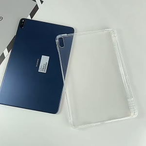 For iPad 10 10th 10.9 | 11th 11 inch A16 Transparent Airbag Tab Tpu Back Cover Case Pen Slot Holder