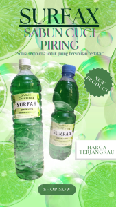 Surfax Sabun Cuci Piring Ekstra Jeruk Nipis 600mL & 1500mL