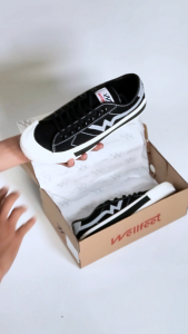 MUHSA.CO-Sepatu Sneakers Pria Refletive Low Casual Sekolah Black Gray/Black White/Full Black Comfort Stride