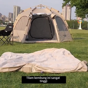 Katil Angin，inflatable camping bed Thick Camping Air Bed with Built in Pump Double Air Mattress.
