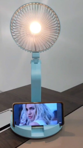 V2S F7 Table Lamp Folding Fan Rechargeable Fan with Light