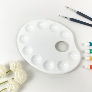 SAMOYED PPLT-P15 Palet Lukis / Cat / Painting / Painters Palette Plastik Oval