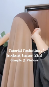 HIJAB PASHMINA PLUS INNER 2IN1 / KERUDUNG PASHMINA INNER PANJANG TERBARU / HIJAB PASHMINA INNER BAHAN CERUTY