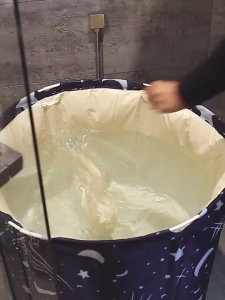 Sincecu Portable PVC Folding Bathtub with Insulation and Safety Features for Adults and Kids - Non-Toxic High-Quality Spa Bath Bucket