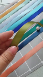 ริบบิ้นผ้าซาตินแบ่งขาย ราคาถูก หน้ากว้าง 12-13 มม.