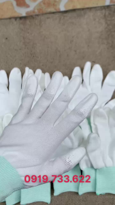 Găng tay phủ PU ngón trắng Găng tay bảo hộ lao động chính hãng